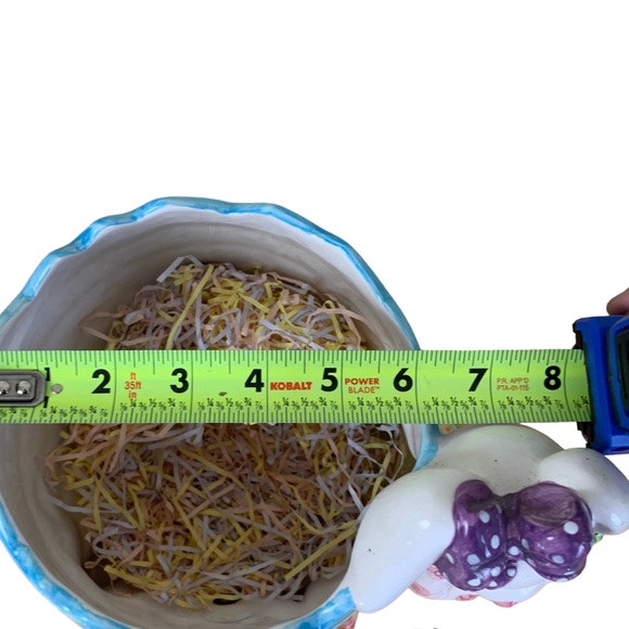 Ceramic chick Easter plantar vase or candy dish home decor - Picture 7 of 8